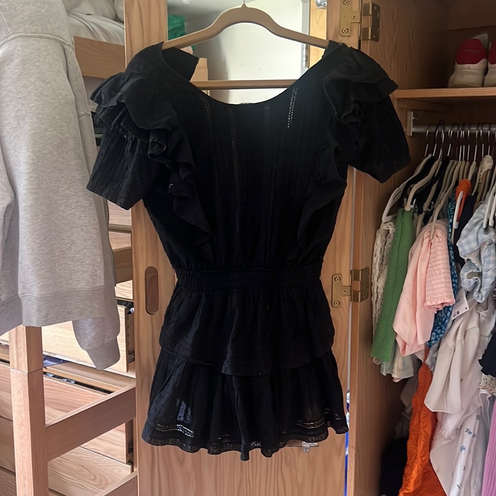 Black Loveshackfancy mini Natasha dress